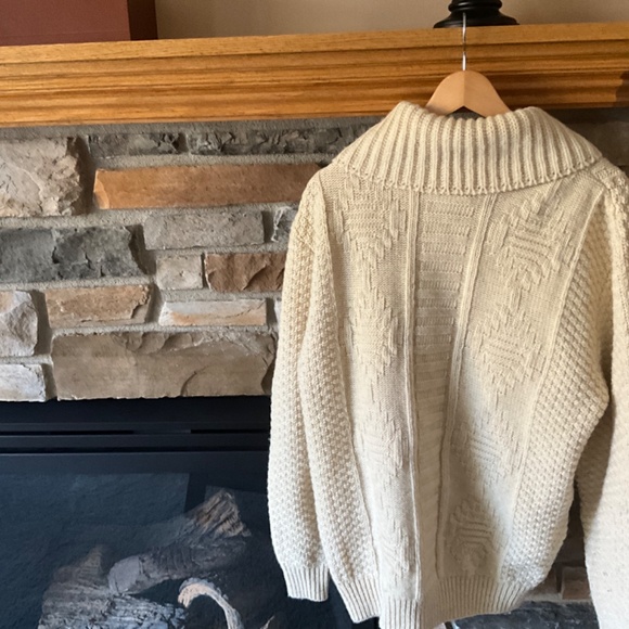 Mens 100% Wool Sweater Jacket - Picture 4 of 4